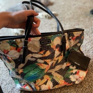 Nine West floral sparkly purse